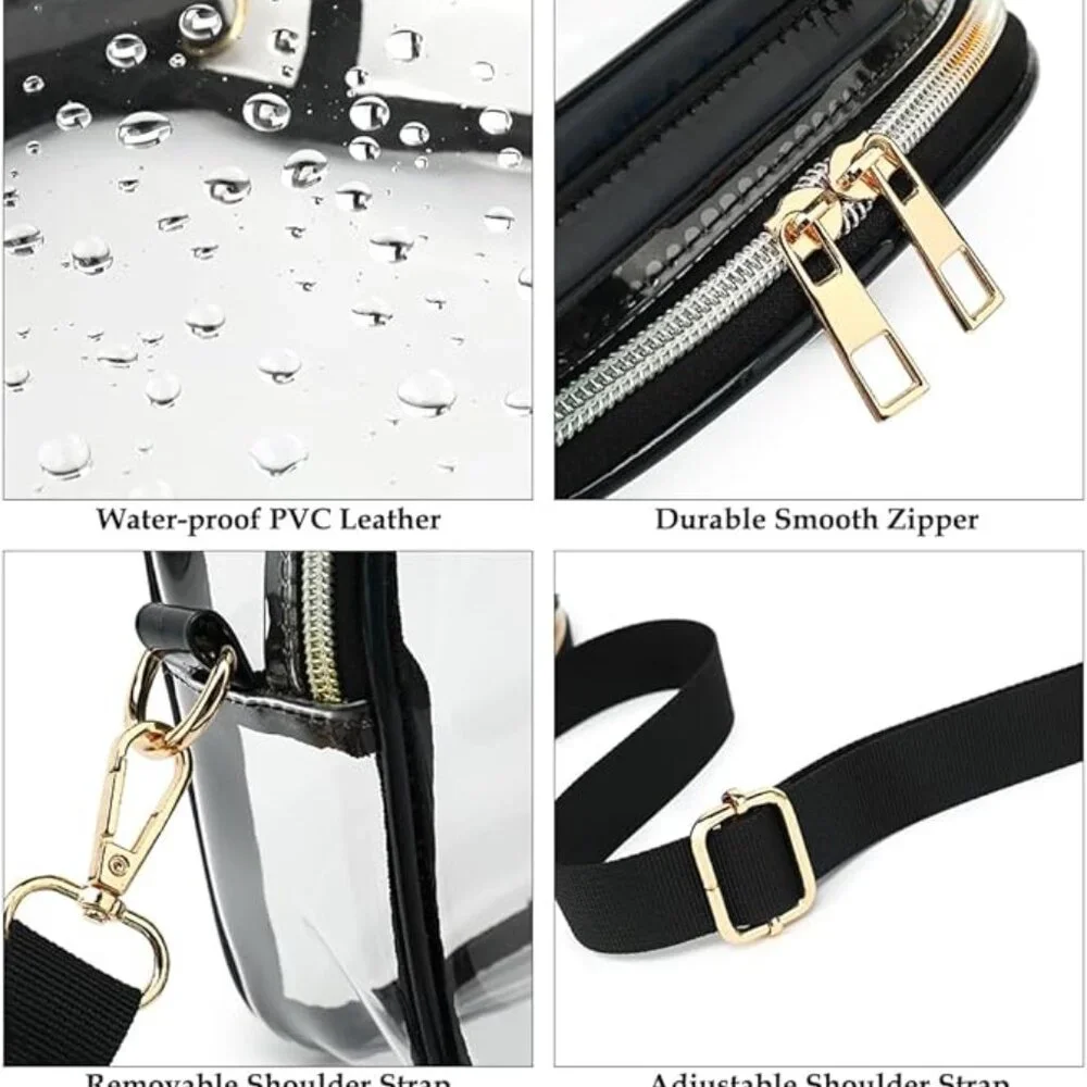 Clear black purse